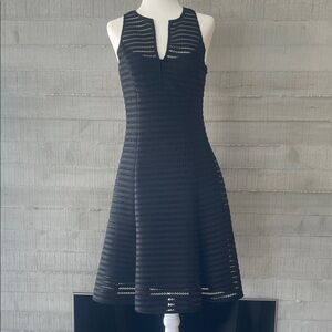 Black Sleeveless Fit-and-Flare Dress